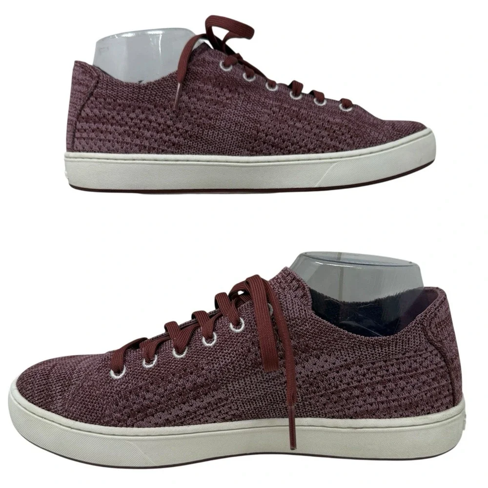 L.L. Bean Women's Knit Eco Bay Lace Up‎ Sneakers Burgundy Size US 10M